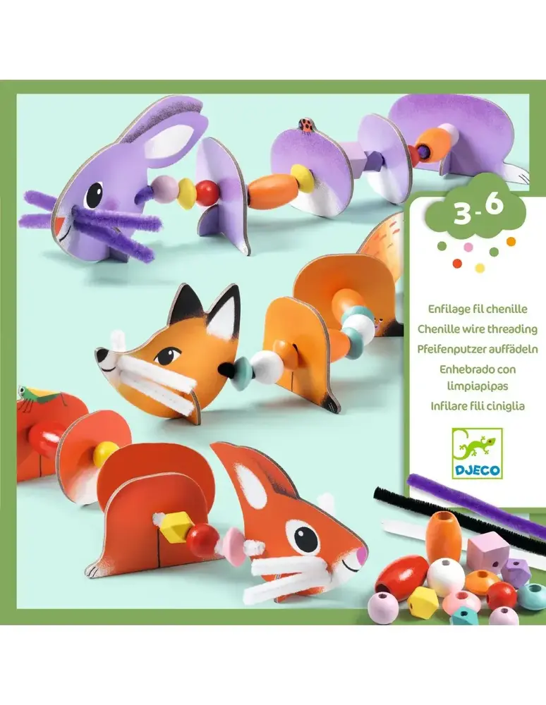 Djeco Schattige Dieren Rijgen