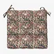 Madam Stoltz Printed cotton chair pad - Grey, sand, old rose, dusty blue Madam Stoltz Printed cotton chair pad - Grey, sand, old rose, dusty blue