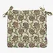 Madam Stoltz Printed cotton chair pad - Brown, green, off white Madam Stoltz Printed cotton chair pad - Brown, green, off white