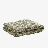Madam Stoltz Printed cotton mattress - Off white, brown, green