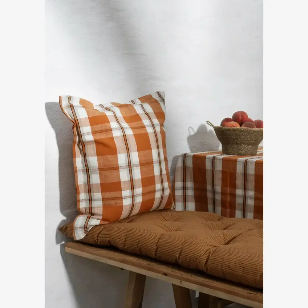 Madam Stoltz Printed cotton mattress - Sugar almond, black Madam Stoltz Printed cotton mattress - Sugar almond, black