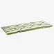 Madam Stoltz Striped cotton mattress -  Green, white, light blue, grey