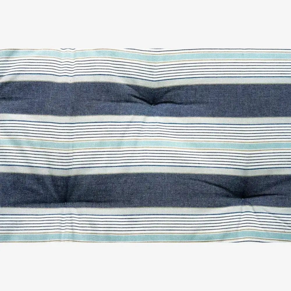 Madam Stoltz Striped cotton mattress - Blue, white, grey