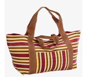 Madam Stoltz Recycled PP bag - Red, white, yellow, black