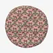 Madam Stoltz Round cotton chair pad - Pink, green, maroon