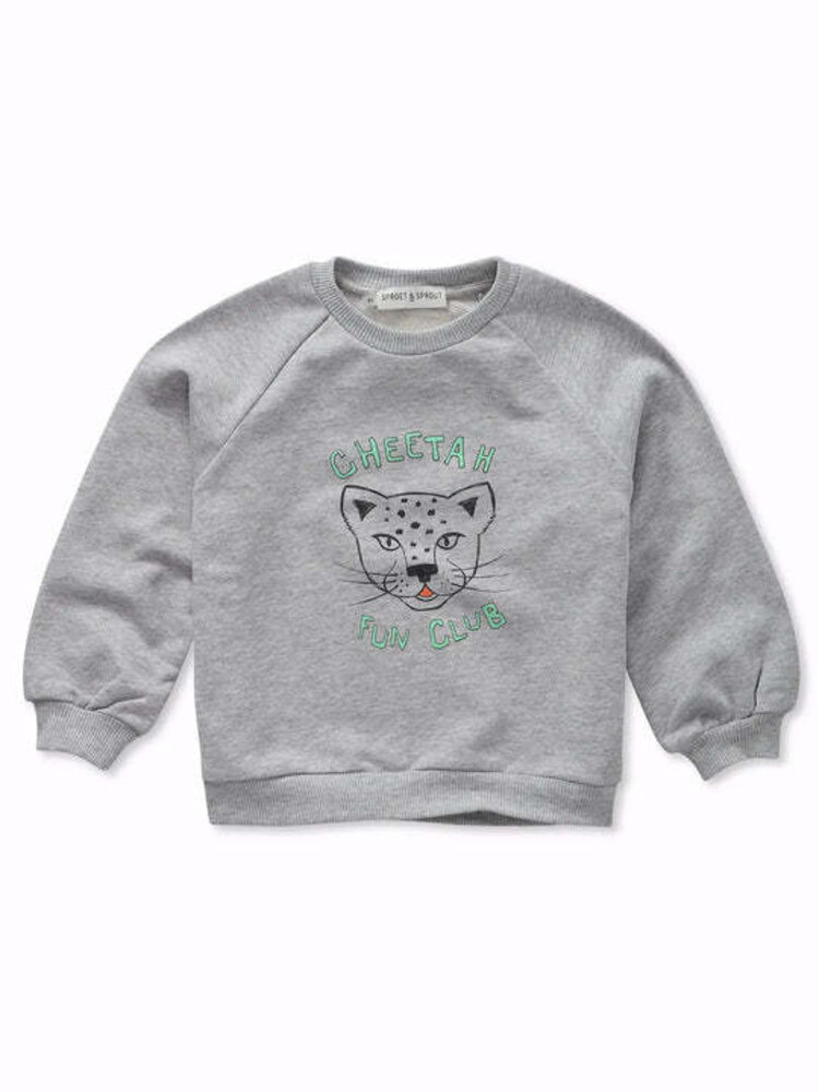 Sproet & Sprout Raglan sweatshirt cheetah - Grey Melee