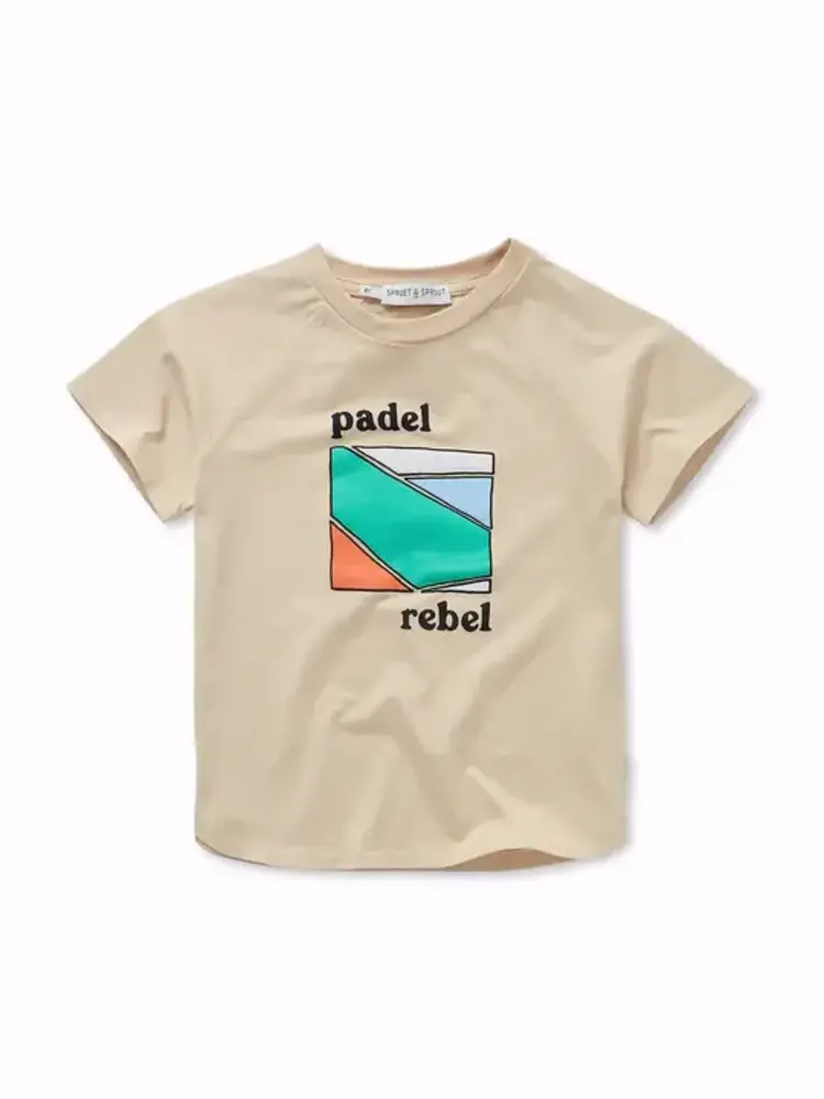 Sproet & Sprout Raglan T-shirt padel rebel - Sesame