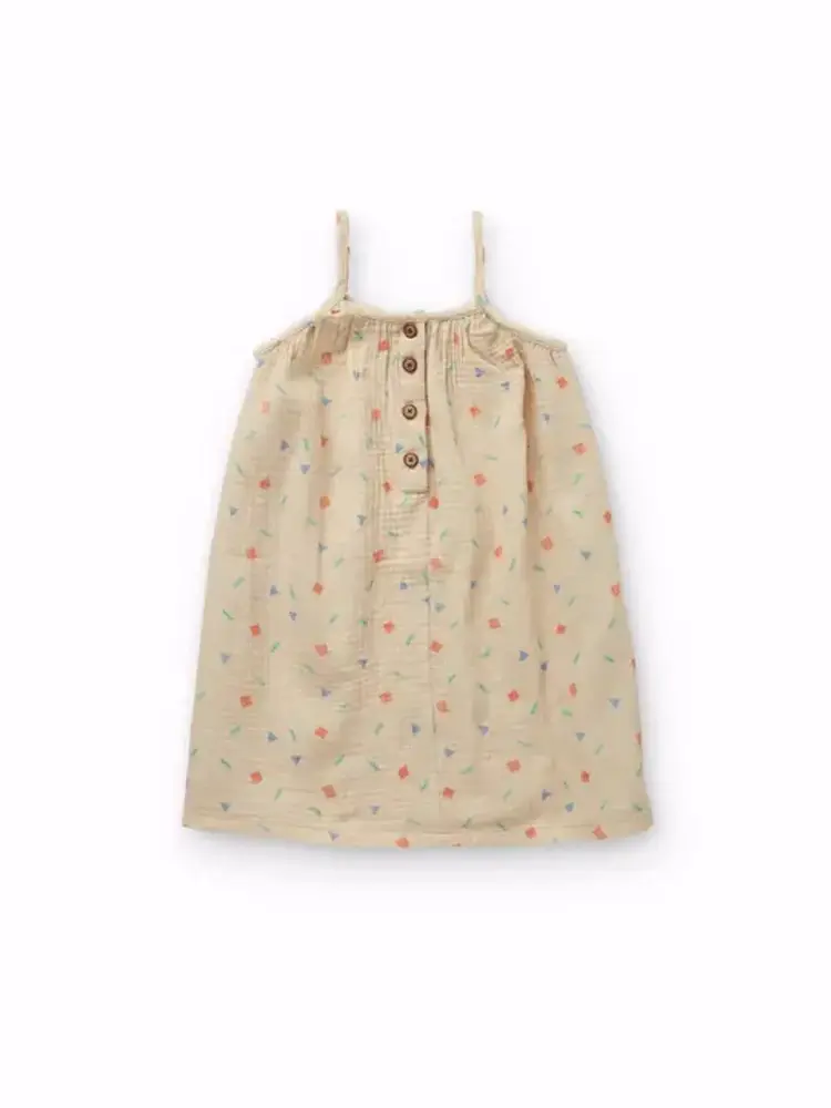 Sproet & Sprout Muslin dress sprinkle - Sesame