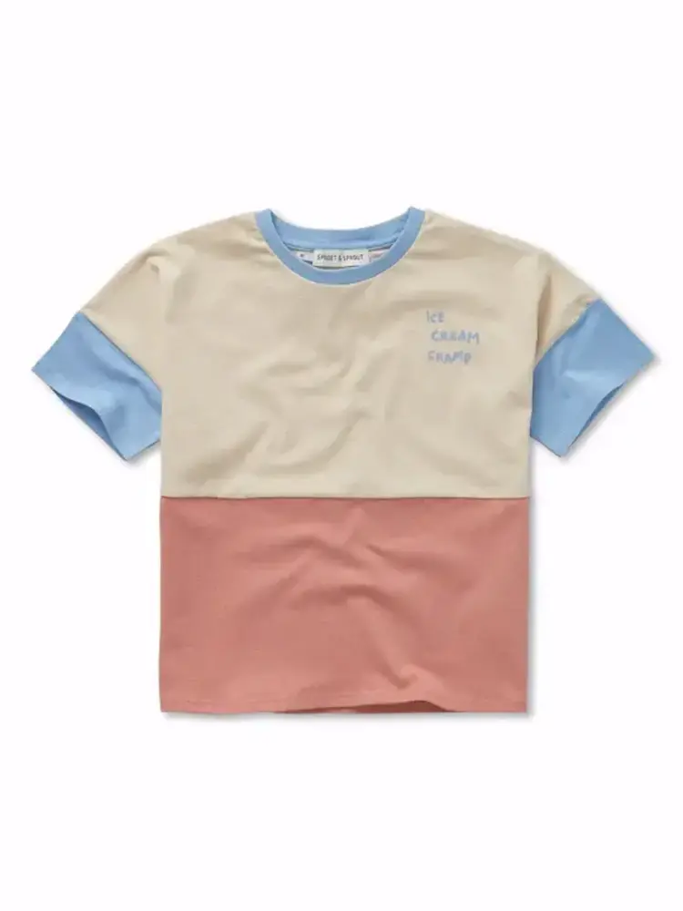 Sproet & Sprout T-shirt colourblock - Sesame Sproet & Sprout T-shirt colourblock - Sesame