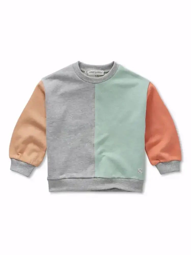 Sproet & Sprout Sweatshirt colourblock - Silt Green Sproet & Sprout Sweatshirt colourblock - Silt Green