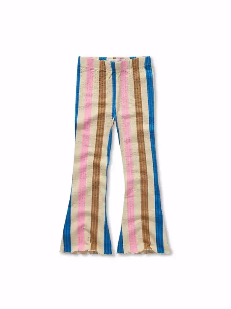Sproet & Sprout Flared legging stripes - Sesame