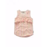 Sproet & Sprout Girls ruffle top stripes - Off-white