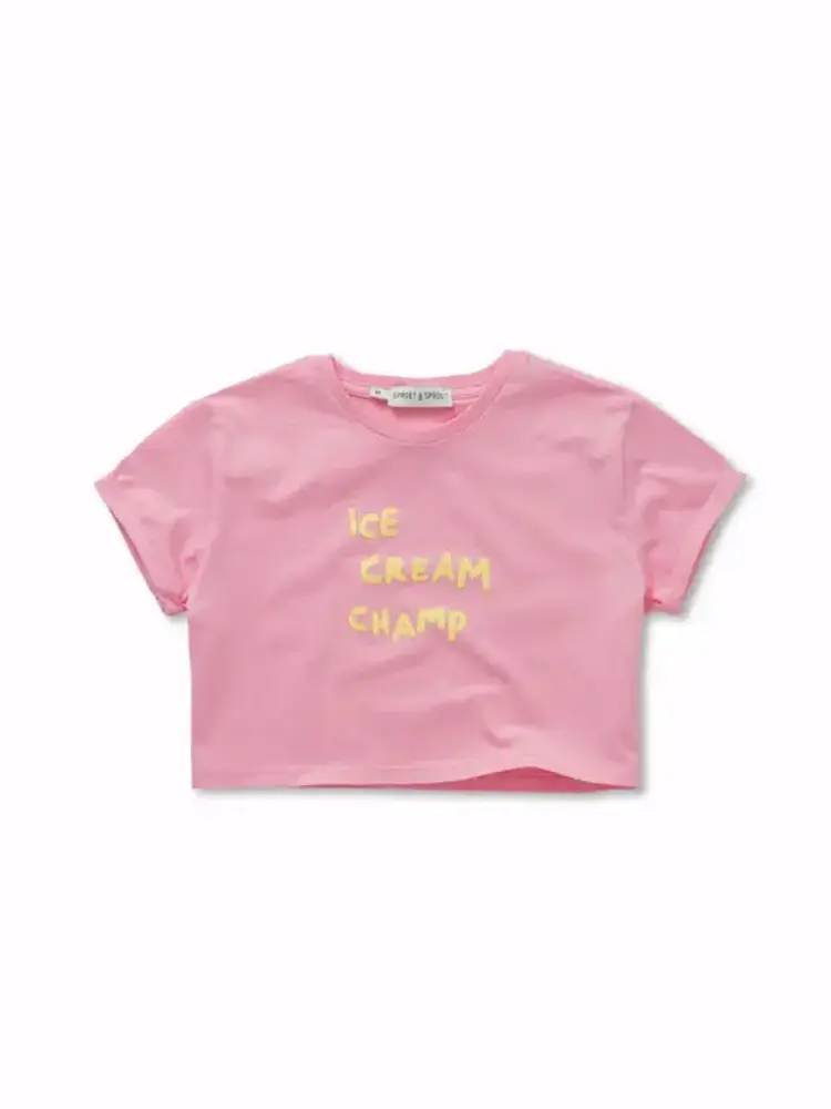Sproet & Sprout Boxy T-shirt ice cream - Podium Pink