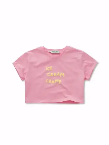 Sproet & Sprout Boxy T-shirt ice cream - Podium Pink