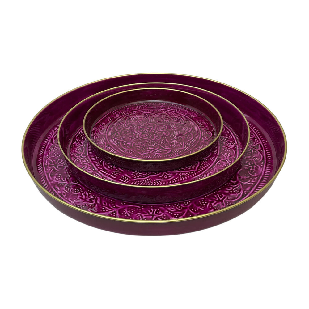 Dienblad Berbere - Burgundy - Groot