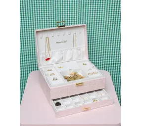 Maison Scarlett Sieradendoos Denise- linnen rose Maison Scarlett Sieradendoos Denise- linnen rose