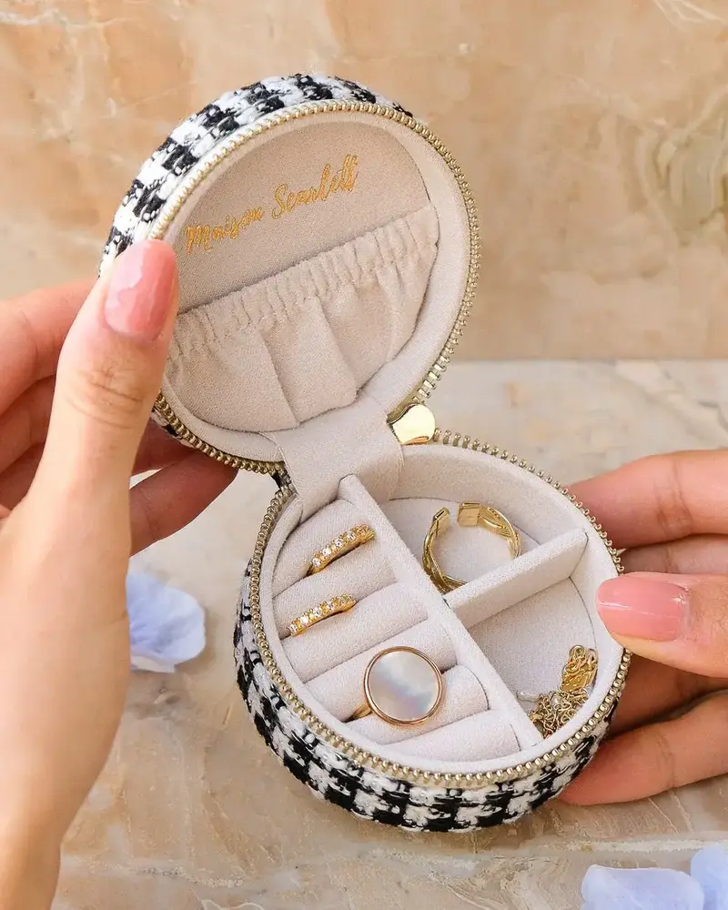 Maison Scarlett Sieradendoosje Yvonne - Pied-de-poule