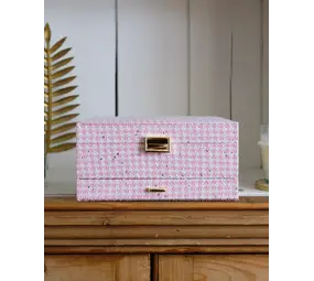 Maison Scarlett Sieradendoos Denise - Pied-de-poule Rose Maison Scarlett Sieradendoos Denise - Pied-de-poule Rose