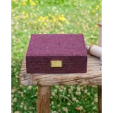 Maison Scarlett Sieradendoos Anne - Linnen Bordeaux