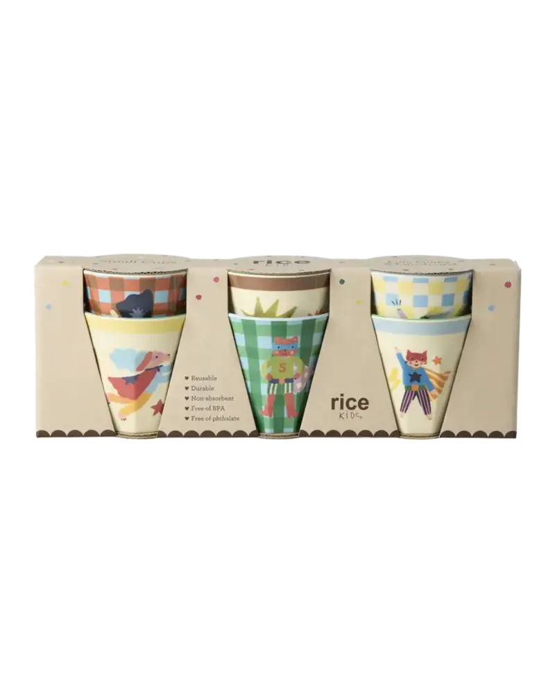 Rice Kleine beker Hero (groen) - set van 6