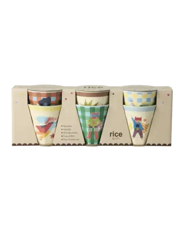 Rice Kleine beker Hero (groen) - set van 6