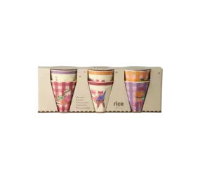 Rice Kleine beker Hero (roze) - set van 6