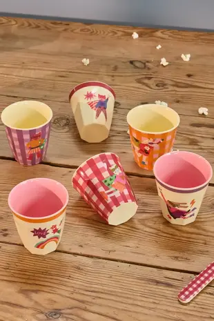 Rice Kleine beker Hero (roze) - set van 6