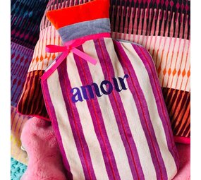 Noi Hamburg Hot Water Bottle Velvet Pinstripe Amour