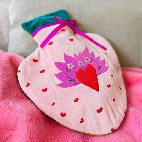 Noi Hamburg Hot Water Bottle Heart Velvet