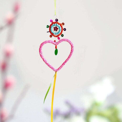 Noi Hamburg Pink Heart Ornament