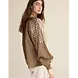 Summum Woman Blouse Cotton branches - Khaki