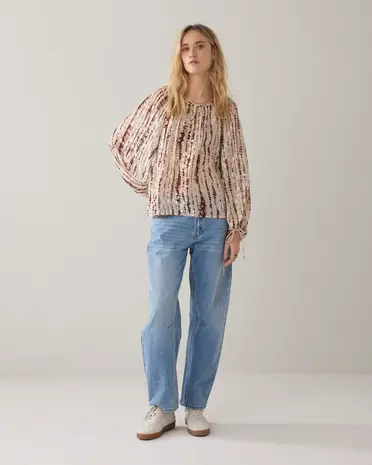Summum Woman Top Tiedye georgette - Brickred Summum Woman Top Tiedye georgette - Brickred