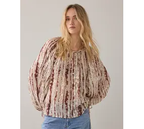 Summum Woman Top Tiedye georgette - Brickred Summum Woman Top Tiedye georgette - Brickred