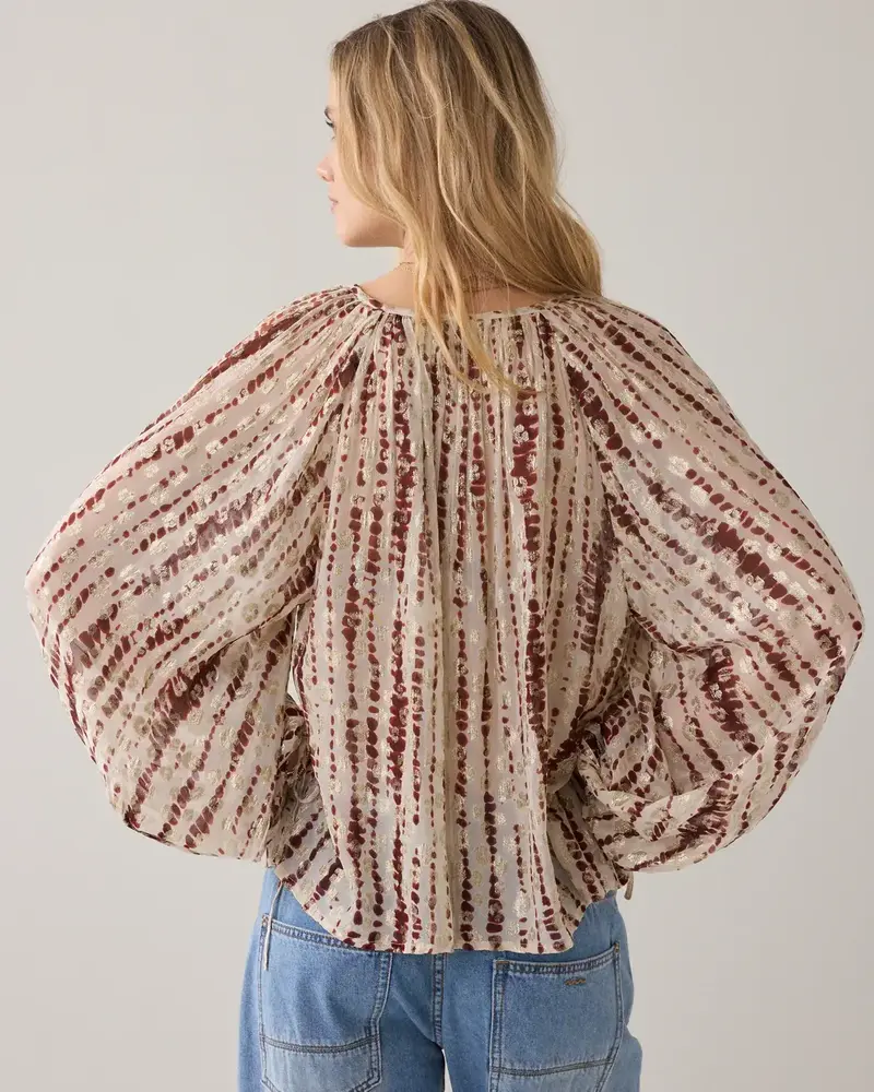 Summum Woman Top Tiedye georgette - Brickred Summum Woman Top Tiedye georgette - Brickred