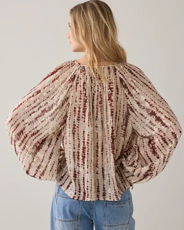 Summum Woman Top Tiedye georgette - Brickred Summum Woman Top Tiedye georgette - Brickred