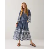 Summum Woman Dress Chambray embroidered - Indigo