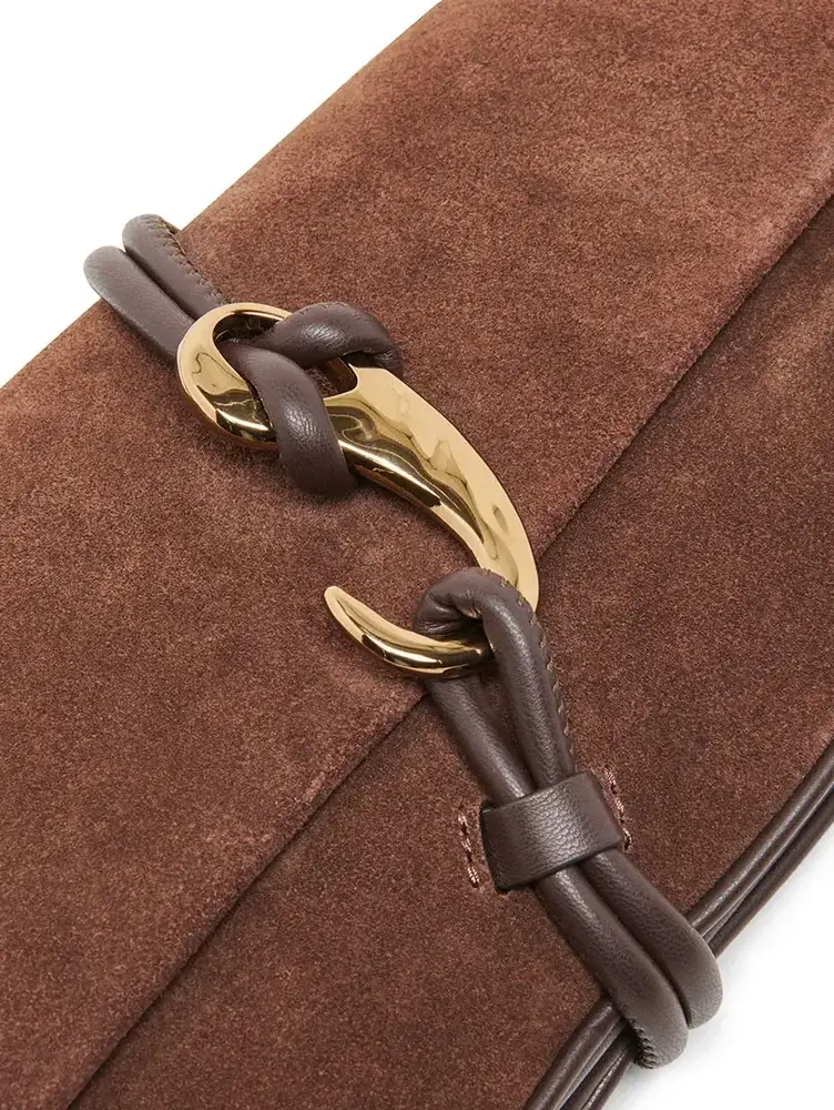 Dolce Vita Alice Shoulder Bag Chocolate Suede