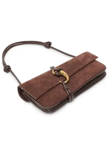 Dolce Vita Alice Shoulder Bag Chocolate Suede