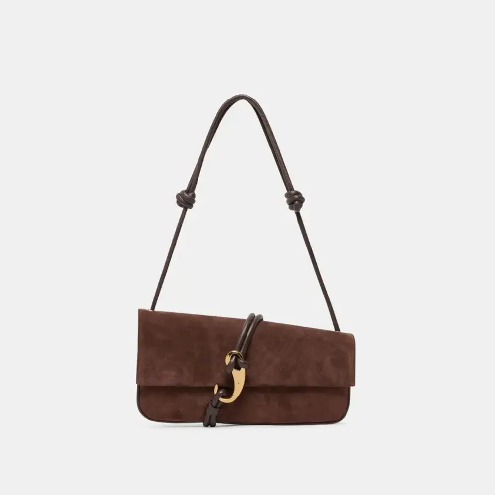 Dolce Vita Alice Shoulder Bag Chocolate Suede