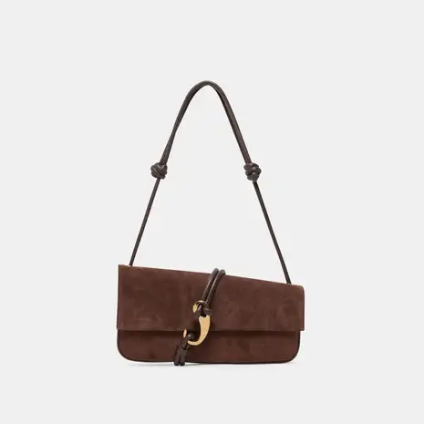 Dolce Vita Alice Shoulder Bag Chocolate Suede