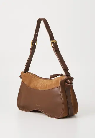 Dolce Vita Josie Shoulder Bag - Pecan Suede/Leather