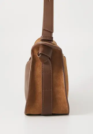 Dolce Vita Josie Shoulder Bag - Pecan Suede/Leather