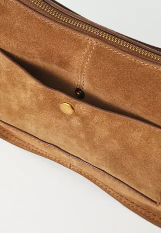 Dolce Vita Josie Shoulder Bag - Pecan Suede/Leather