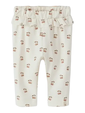 Lil' Atelier Layo Pant – Coconut Milk Cherry