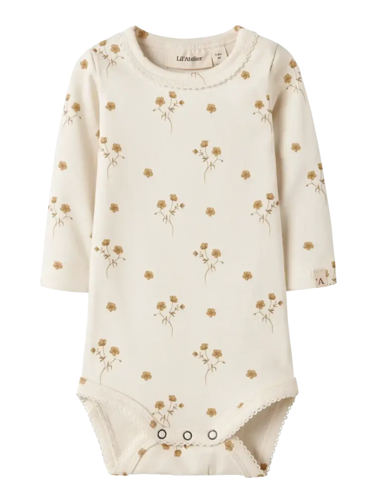 Lil' Atelier Layo Sig LS Slim Body – Coconut Milk Flower Yellow