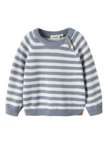 Lil' Atelier Dason LS Knit – Coconut Milk Tradewinds