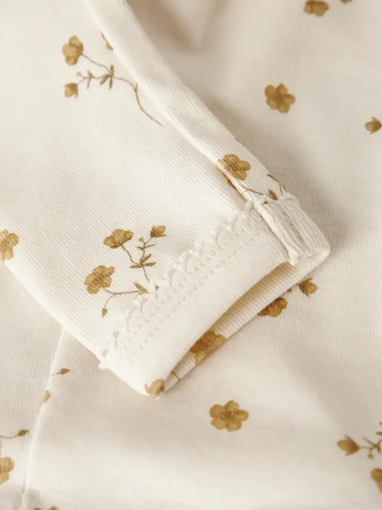 Lil' Atelier Layo Sin Slim Leggings – Coconut Milk Flower Yellow