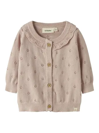 Lil' Atelier Dorina LS Knit Card – Peach Whip Melange