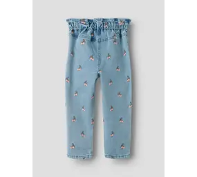 Lil' Atelier Deva Loose EMB Jeans - Medium Blue Denim Cherry Lil' Atelier Deva Loose EMB Jeans - Medium Blue Denim Cherry