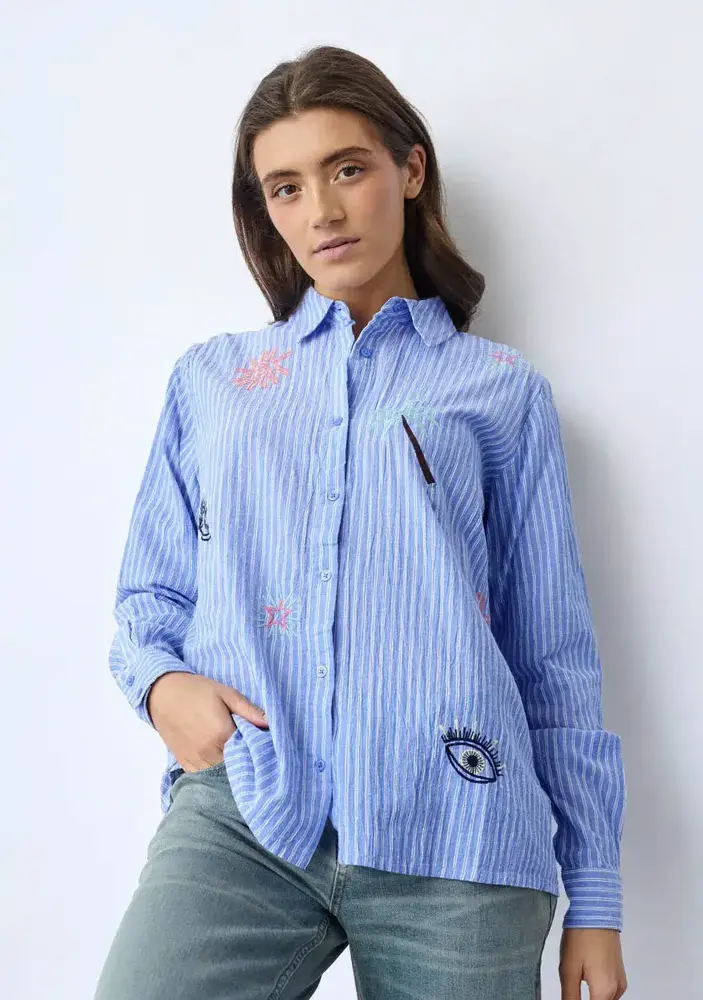 SistersPoint Ibisa Shirt - Blue Stripe